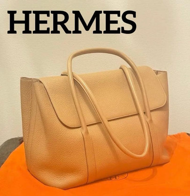 HERMES Initial Bag Margiela Era Taurillon Clemence Leather Camel Shoulder Rare