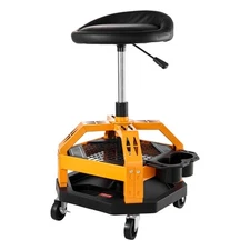 VEVOR Rolling Shop Stool Heavy-Duty Garage Work Seat 300 lbs Load with Caster