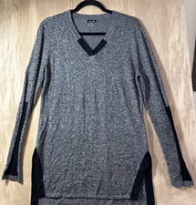 Smartwool Shadow Pine Sweater Med. Gray Merino Cozy Layer Outdoor Wear Vents