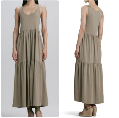 chinese dress ladies Buy Joan Vass Women's Tank Maxi Dress, Taupe, 1 at Amazon.in main image 1