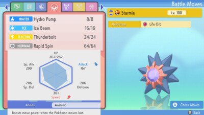 Pokemon Brilliant Diamond Shining Pearl 6iv Shiny Starmie Max EV