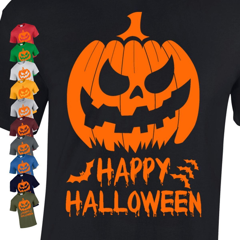 Halloween Feliz Niños Hombres Juventud Disfraz Elegante Fiesta Regalo Damas Vestido Camiseta