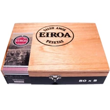 Eiroa CBT Maduro 50 x 5 Empty Wooden Cigar Box 8.5" x 6" x 2"