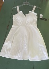 City Studio Dress White Lined Sleeveless NEW Juniors Size 11 POCKETS