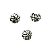100 Antiqued Tibetan Silver 5mm Beaded Round Spacer Beads Rosary Jewelry Making