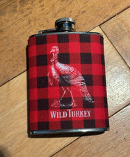 WILD TURKEY BOURBON WHISKEY WHISKY TARTAN 4 Oz FLASK