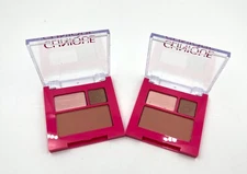 2 Pcs: Clinique All About Shadow duo:  14 Strawberry Fudge Duo / 01 New Clover