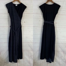 CAbi Womens Disco Wrap Dress Black White Polka Dot Small Limited Edition #5609