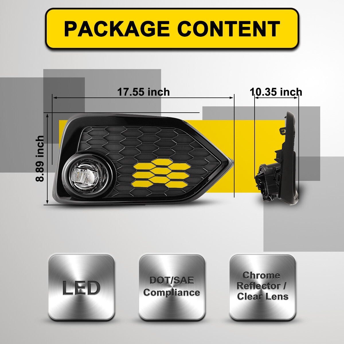 LED Fog Lights for 1719 Honda Civic Hatchback Si Assembly Lamps Wiring