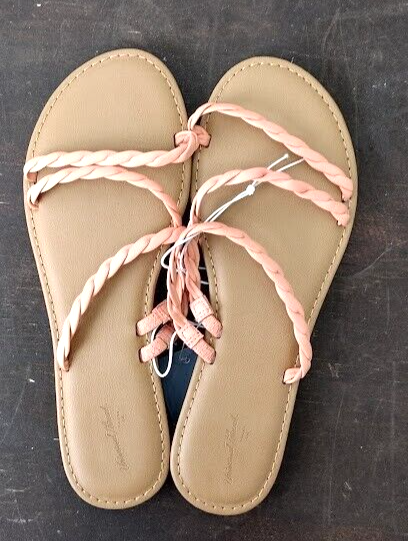 Universal Thread Women's Sunny Braided Strappy Slide-On Sandals