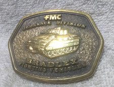 1980 BTS Bradley Fighting Vehicle Ordnance Division FCM Solid Brass Buckle VTG
