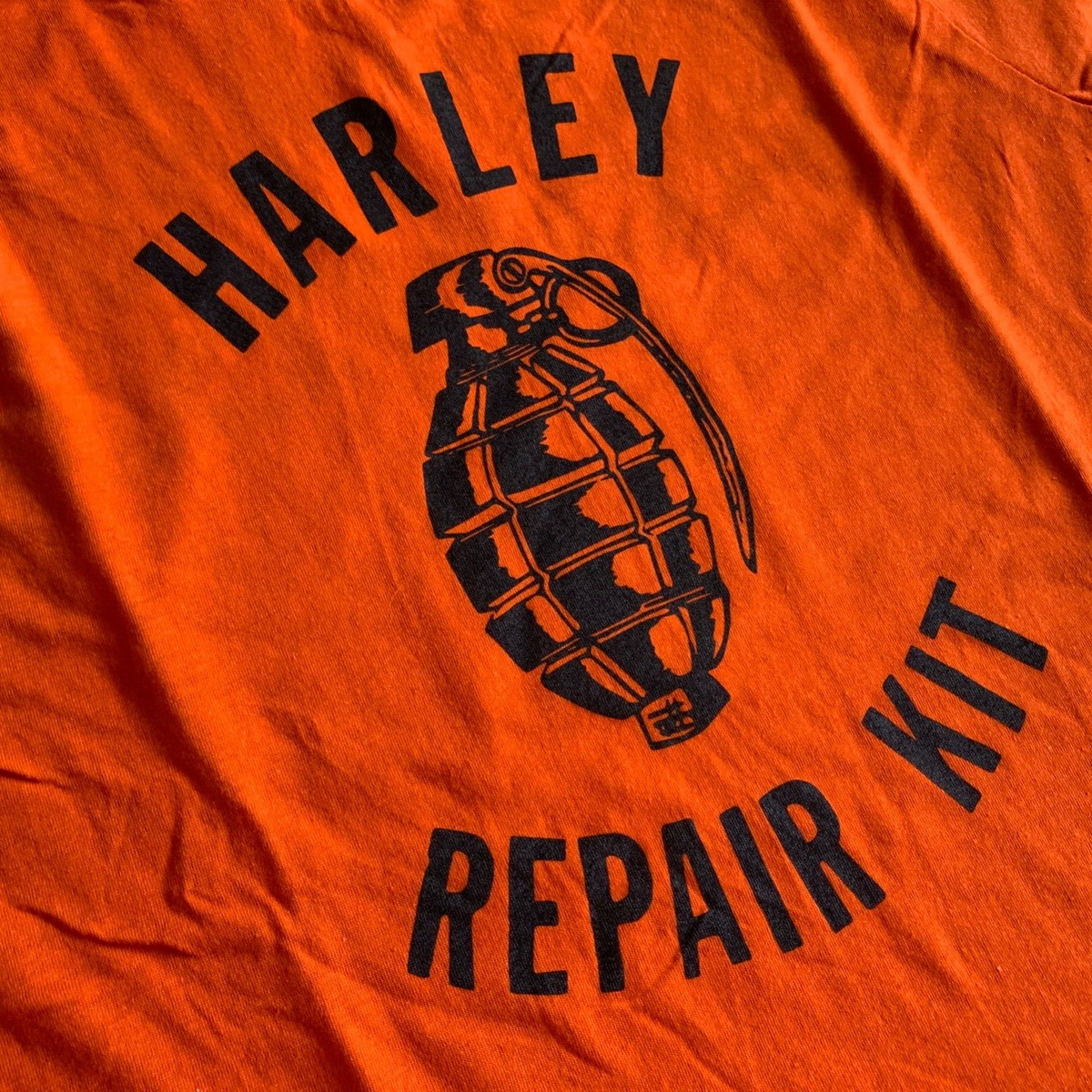 80s VINTAGE HARLEY DAVIDSON REPAIR KIT T-SHIRT SZ S HONDA