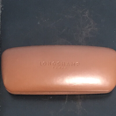 Longchamp Sunglasses/Glasses Case Longchamp Paris Brown Hard Shell Clamshell Sunglasses  main image 2