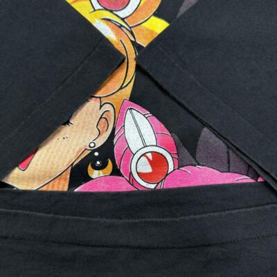 T-shirt Homme Sailor Moon Vintage – Années 2000, Noir Et Blanc, Taille L