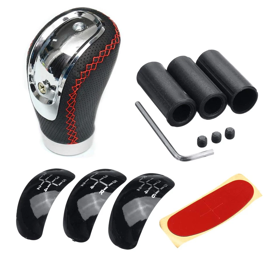 Botão de câmbio manual de carro 5/6 velocidades alavanca de câmbio cabeça com tampa 3x - Imagem 4 de 4