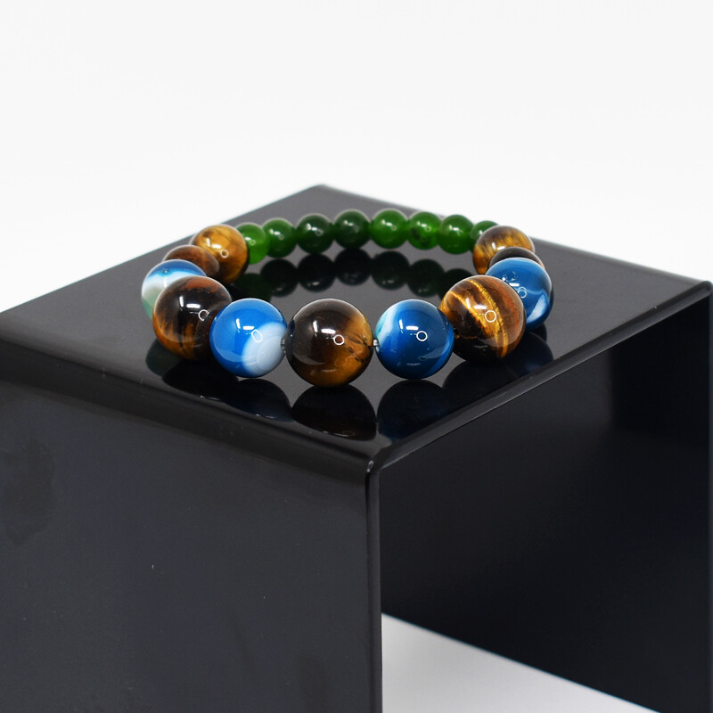 238 Cts Natural Onyx & Tiger Eye Stretchable Beads Womens 238 Cts Natural Onyx & Tiger Eye Stretchable Beads Womens