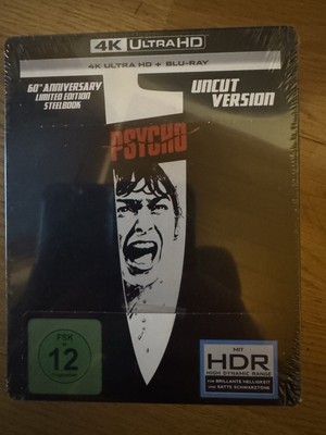 Psycho (1960)/ 4K UHD Blu-ray + Blu-ray Steelbook/Neu/OVP
