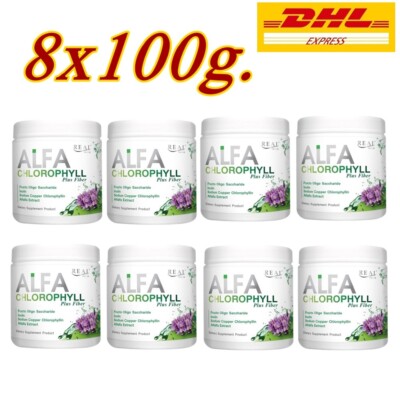 8x Real Elixir Alfa Chlorophyll Plus Dietary Supplement for Detoxification 100g.