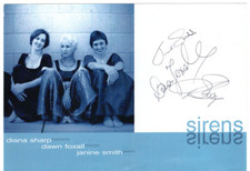 SIRENS Signed Flyer / Autographed Opera Diana Sharp, Dawn Foxall, Janine Smith