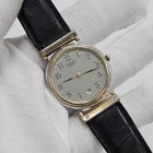 SEIKO Quartz Date Round Fancy Lugs 5P39-6019 Mens Wrist Watch Date Vintage