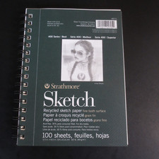Strathmore 400 Series Sketch Pad, Recycled Paper, 5.5x8.5 inch, 100 Sheets - 6pk