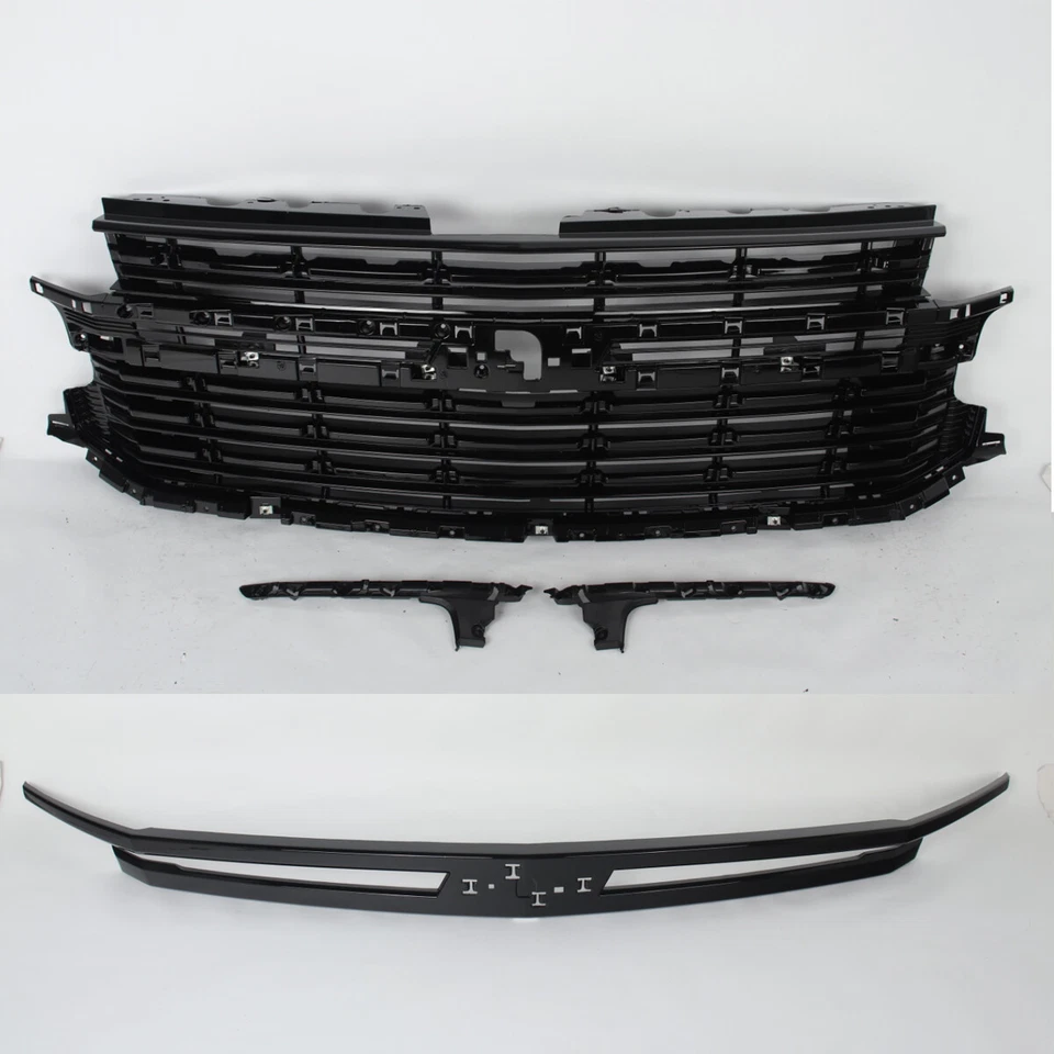 For 2021-2024 Chevrolet Tahoe/Suburban Gloss Black Front Upper Grille Grill Trim - Image 3 of 4