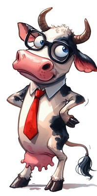 XXL 18X18 car sticker funny cow sticker weatherproof vinyl sticker