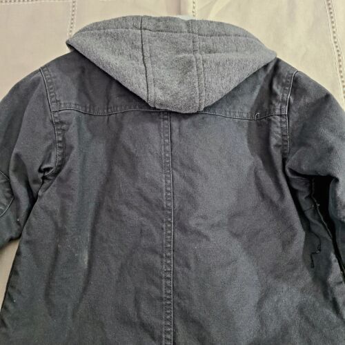 Dickies Outerwear gesteppte isolierte Canvas grau Hoodie Jacke Reißverschluss Druckknopf Größe 4T - Bild 7 von 12