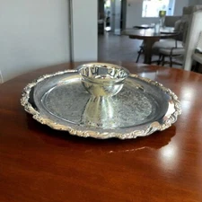 ONEIDA  Silverplate Chip and Dip Server Plate 15"