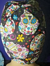 DAY OF DEAD-BLACK :  Custom Made Construction, Welder, Pipe-fitter, Biker Hat