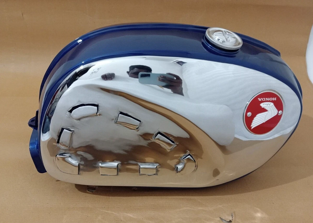 1961-1968 Honda CB77 305 Superhawk Steel Blue Fuel Tank + Chrome