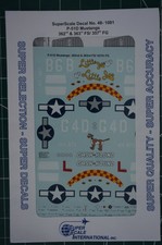 1/48 SUPERSCALE #1081 HIGH DETAIL VERY RARE OOP  DECAL FOR P-51 MUSTANG 357TH FG