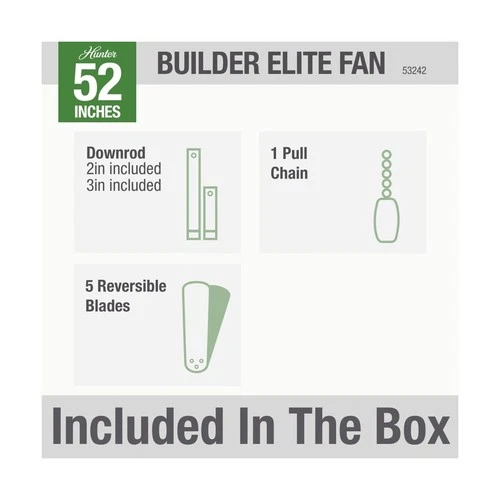 Hunter 52 inch Indoor Ceiling Fan No Light with Pull Chain - Bronze Ceiling F... - Picture 5 of 12