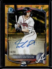 2025 Bowman Chrome Tate Southisene Gold Sapphire Autograph /50 #CPATS 1st Bowman