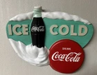 VTG 1950s Iconic Ice Cold Coca Cola Soda Shop Plastic Vacuform Sign HTF