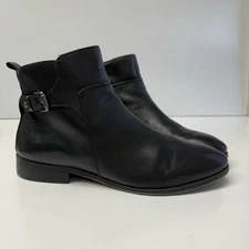 Pikolinos Women's Black Leather Ankle Booties Size EU 41 US 10-10.5 Zip