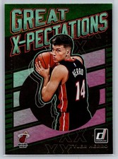 2019-20 Donruss #25 Tyler Herro Great X-Pectations Green Flood