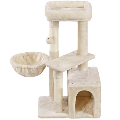 Cat Tree Tower for Indoor Cats, 34.5in Cute Cat Tree Activity Center with Condo