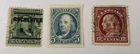 3× Vintage Ben Franklin US Stamps Mixed Values Used (Lot)
