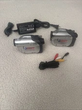 2x  SONY HANDYCAM DCR-DVD105 VIDEO DISC CAMCORDER W/ CHARGER - TESTED & WORKS !