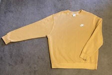 Nike Mens Tan Crewneck Pullover Fleece Sweats...
