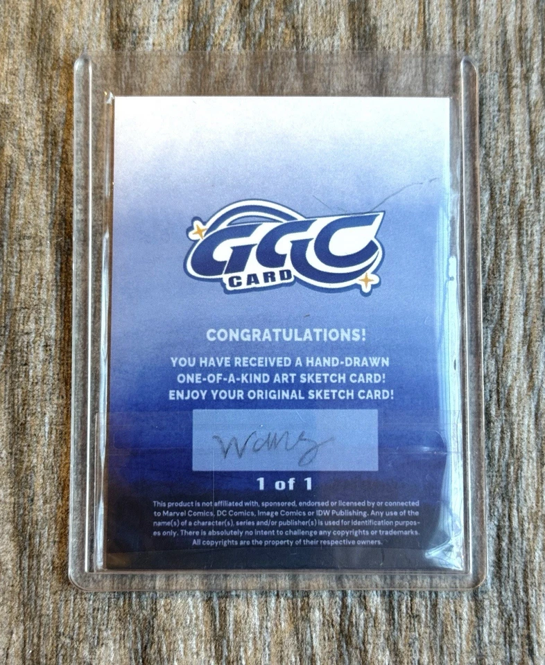 2024-2025 GGC MARVEL WOLVERINE X-MEN LOGAN SKETCH ARTIST WANG AUTO AUTOGRAPH 1/1 - Image 2 of 2
