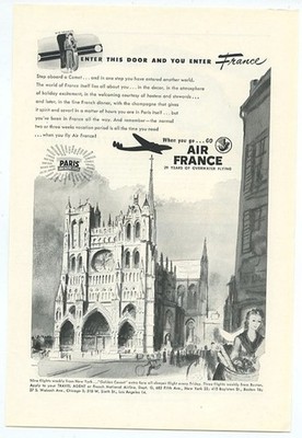 Air France Step Aboard a Comet Enter France 1948 Vintage Ad Air France 