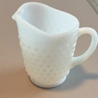 Vintage Anchor Hocking Hobnail Milk Glass Creamer Pitcher