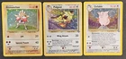 Hitmonchan Base Set Holo + Pidgeot Jungle Holo + Clefable Jungle Holo MP Pokémon