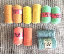 Lot Of 10 Pretty Punch & Dee Lite Punch Needle Yarn Green, Yellow, Orange