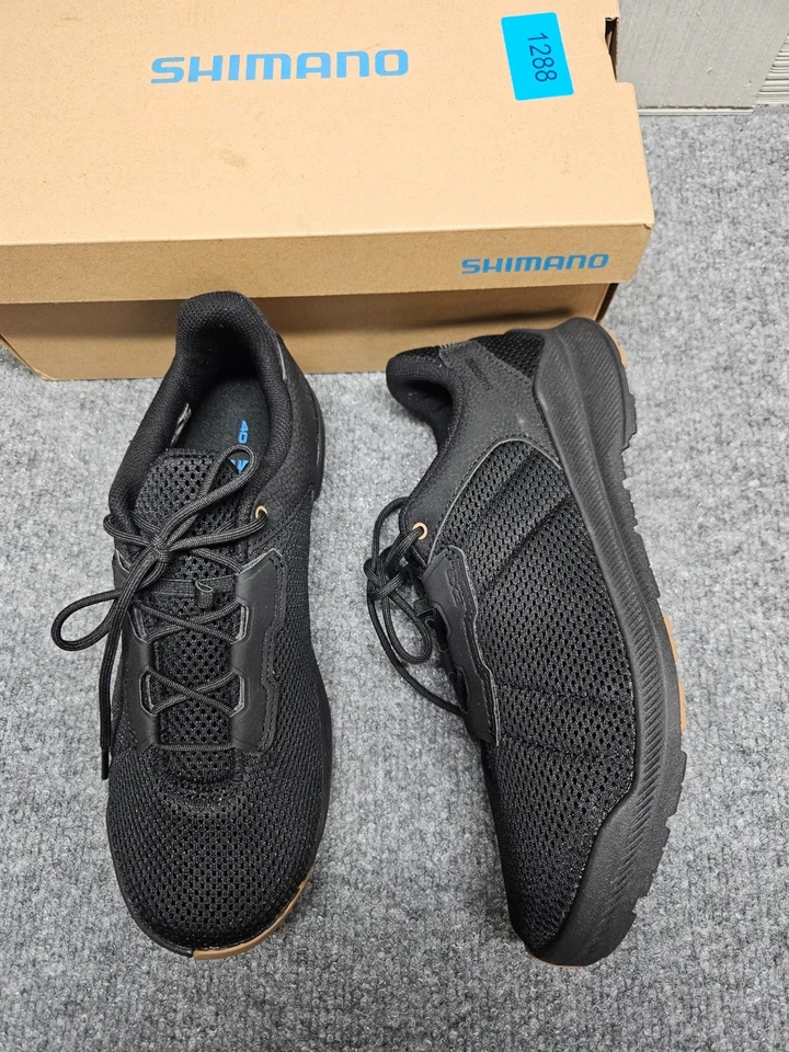 Tênis Shimano Sh-Ex300 masculino 7 preto com cadarço pedalada dinâmica tênis de ciclismo - Imagem 4 de 4