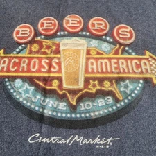 BEERS Across America  T-Shirt  sz. EX. LG.  Central Market /H*E*B  PROMO Adver.