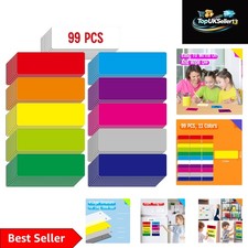 Versatile 99 PCS Magnetic Dry Erase Labels - 11 Colors for Easy Organization