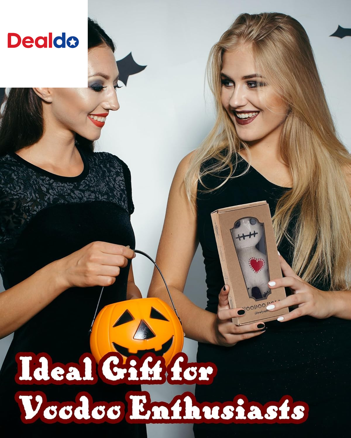 Voodoo Doll Set Include Spell Cards and 7 Pcs Stress Relief Pins, Dammit Creepy